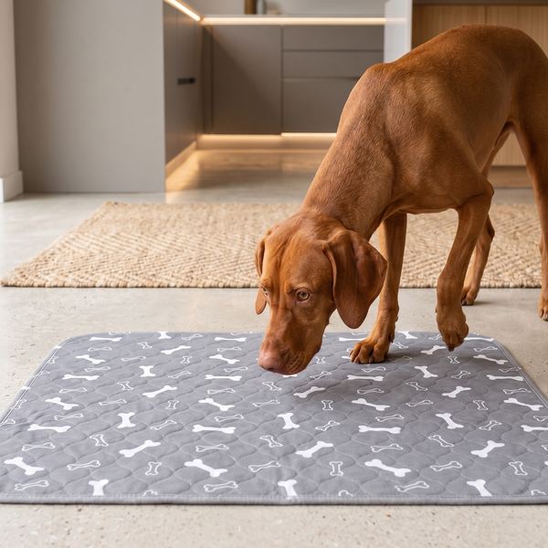 Kelpie on pad