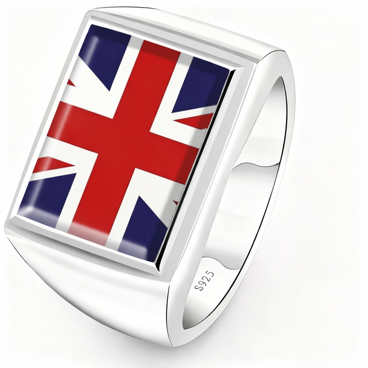 British Flag Seal Silver Ring