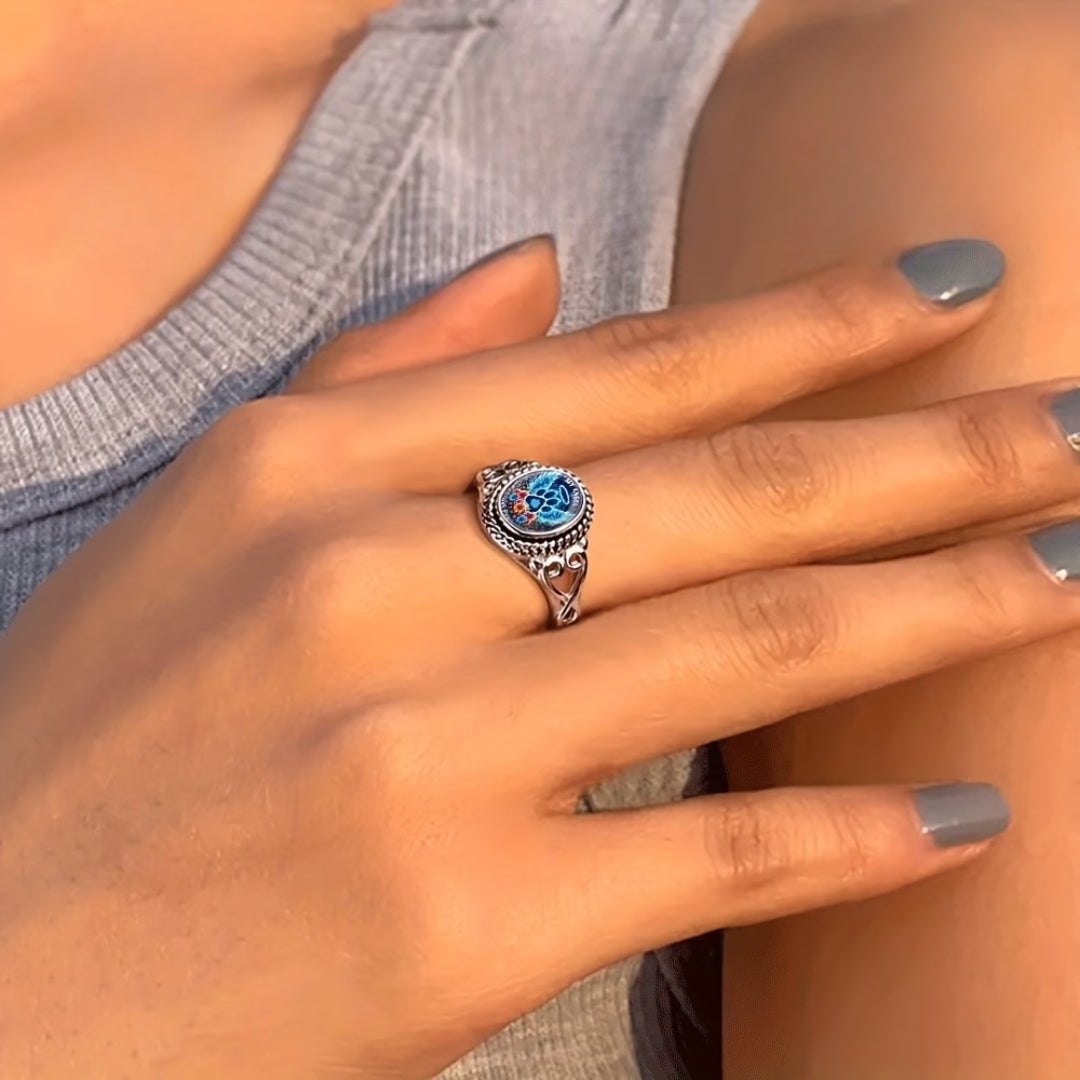 Artisan "My Angel Has Paws" Memorial Ring
