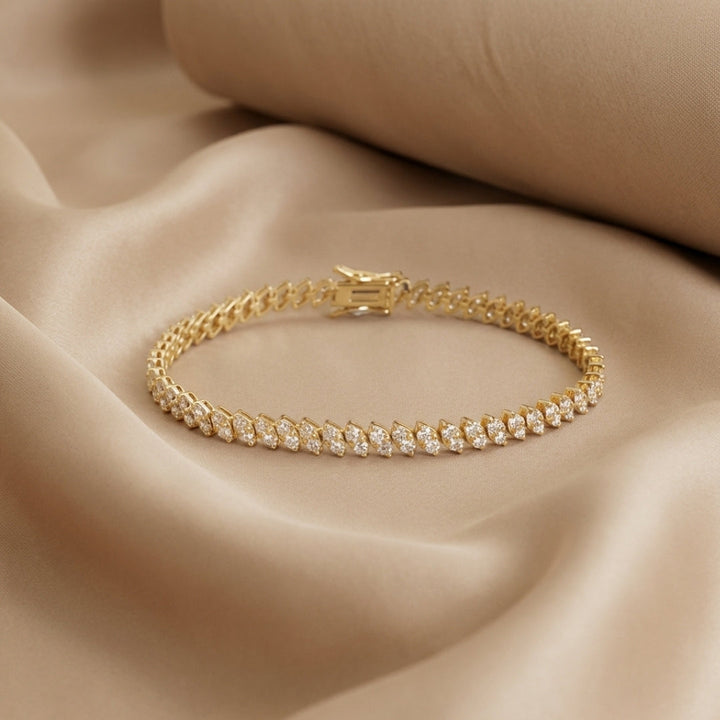 Sofia Marquise Shaped Tennis Bracelet Diamond
