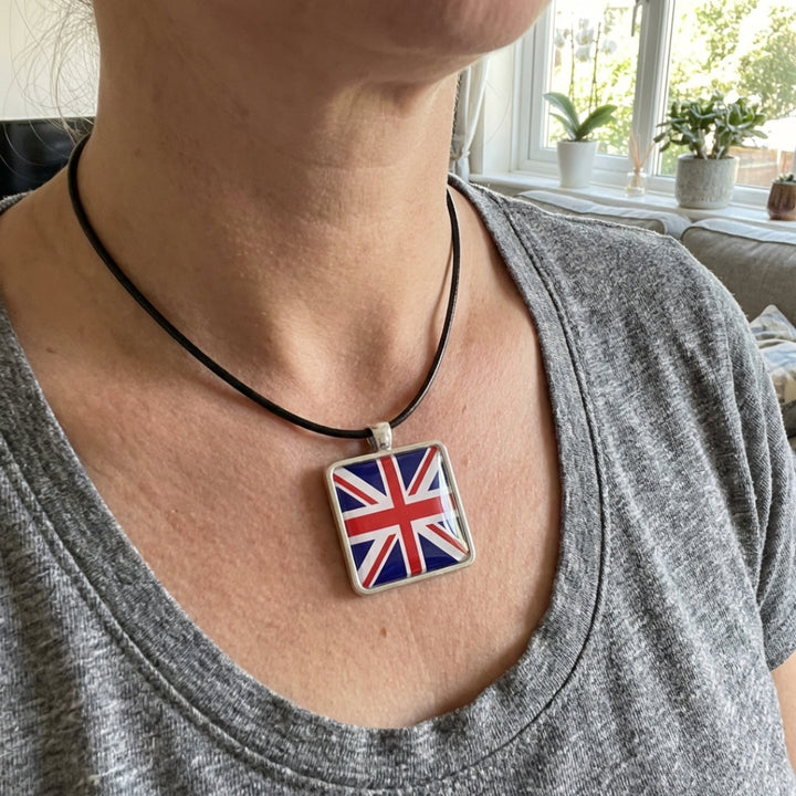 British Flag Pendant Necklace
