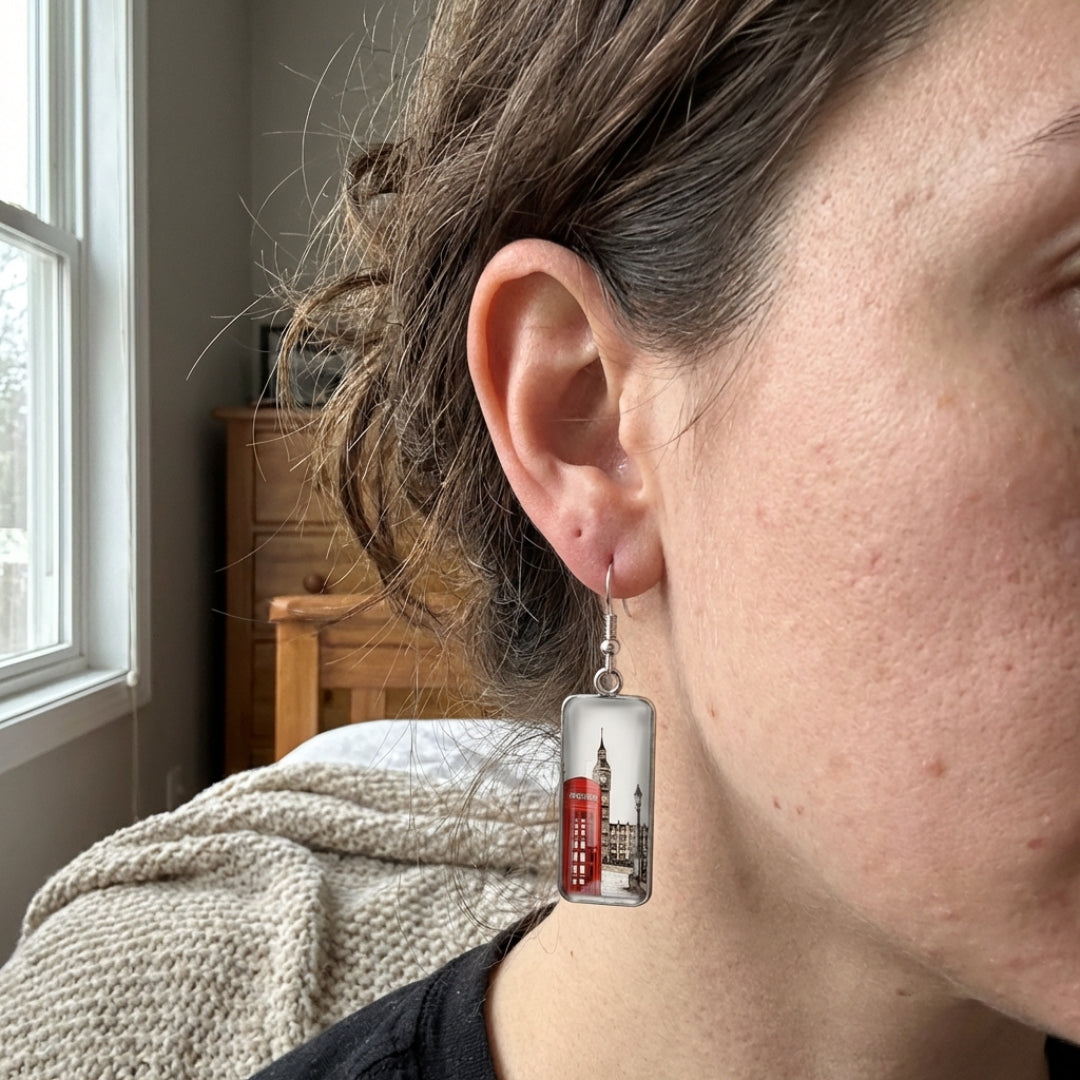 Big Ben &amp; Call Booth Rectangular Earrings