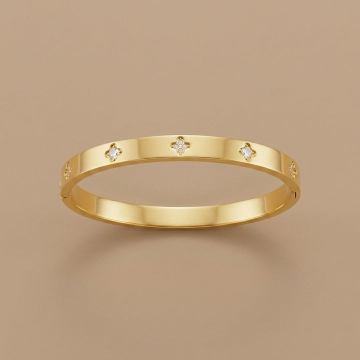 Gold Clover Bangle