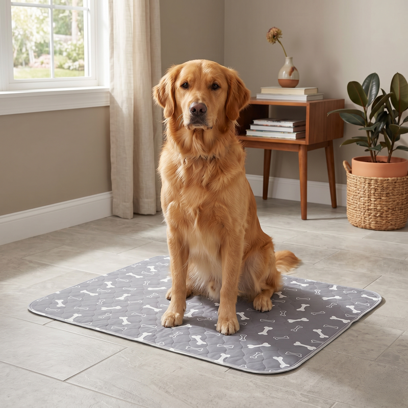 Same dog calmly using The Instinct Pad