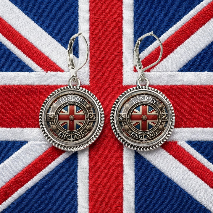 Vintage British Round Earrings