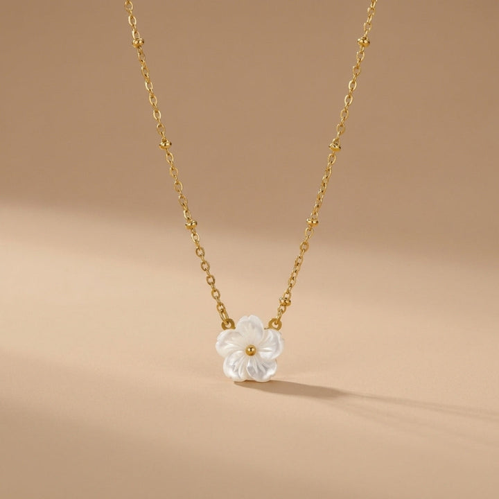White Blossom Flower Necklace