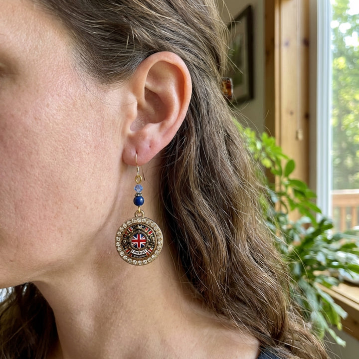 British Emblem Earrings