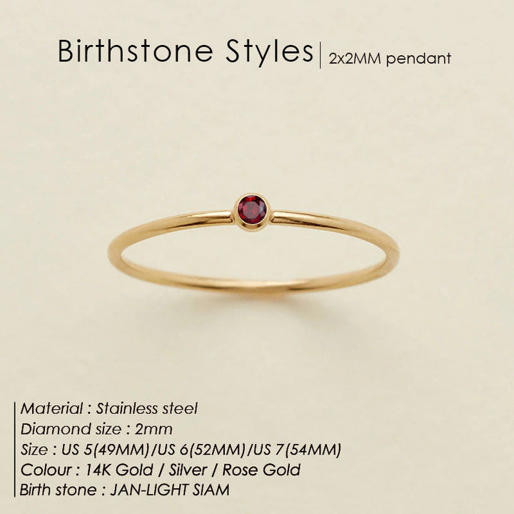 Dainty Birthstone Ring