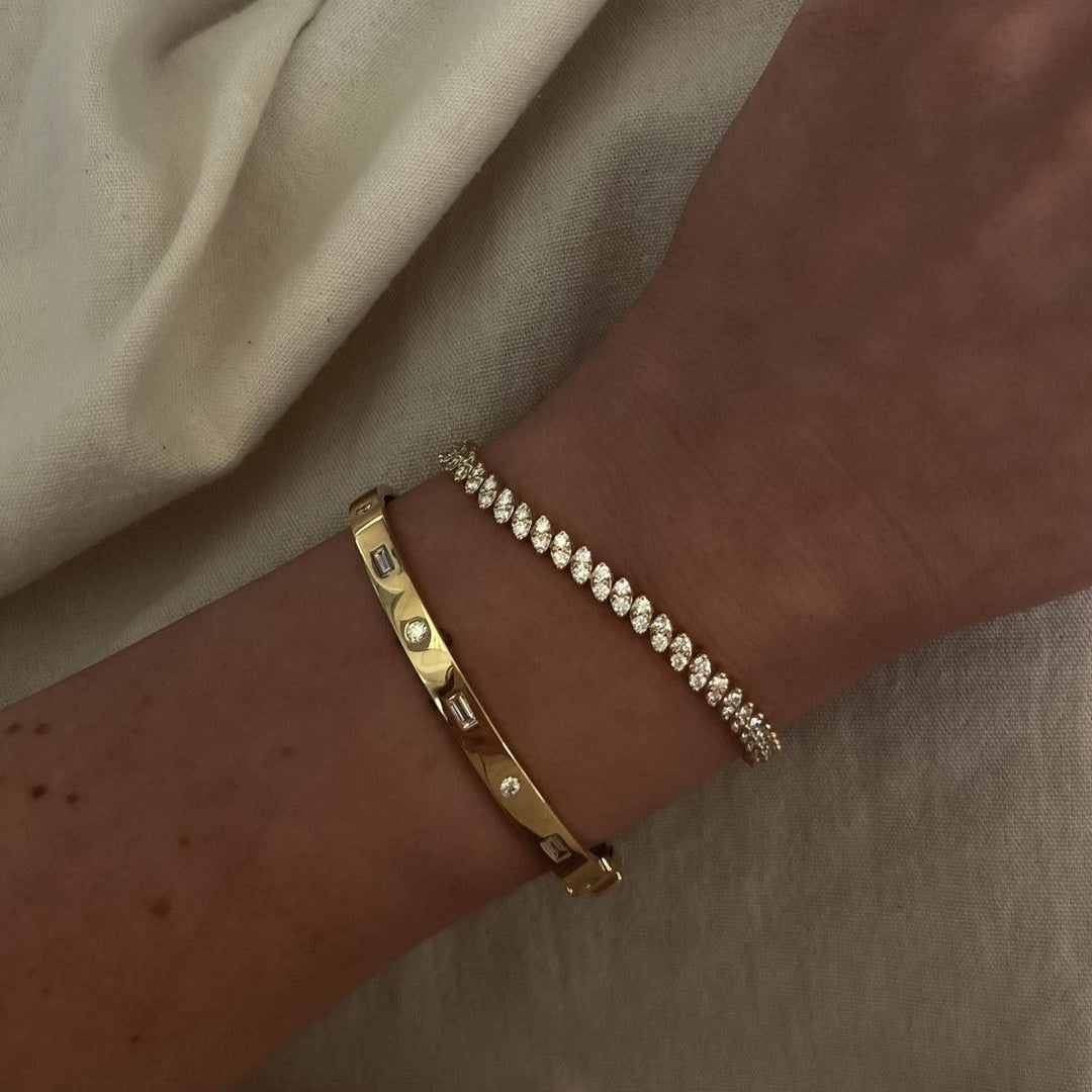 Sofia Marquise Shaped Tennis Bracelet Diamond
