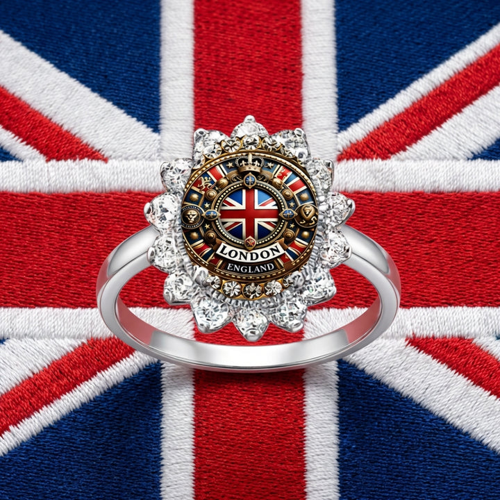 Royal British Flag Silver Ring