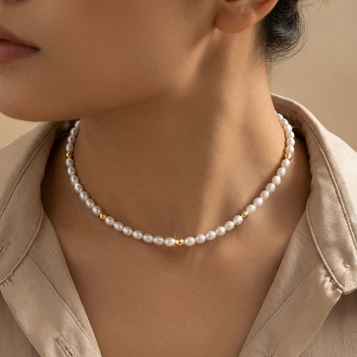 Aloha Pearl and Gold Choker
