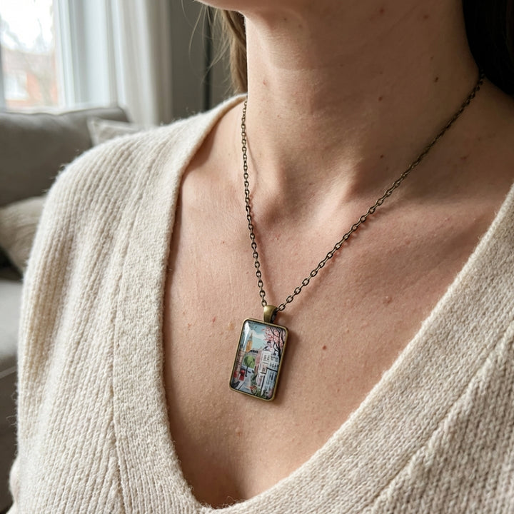 London Cityscape Pendant Necklace