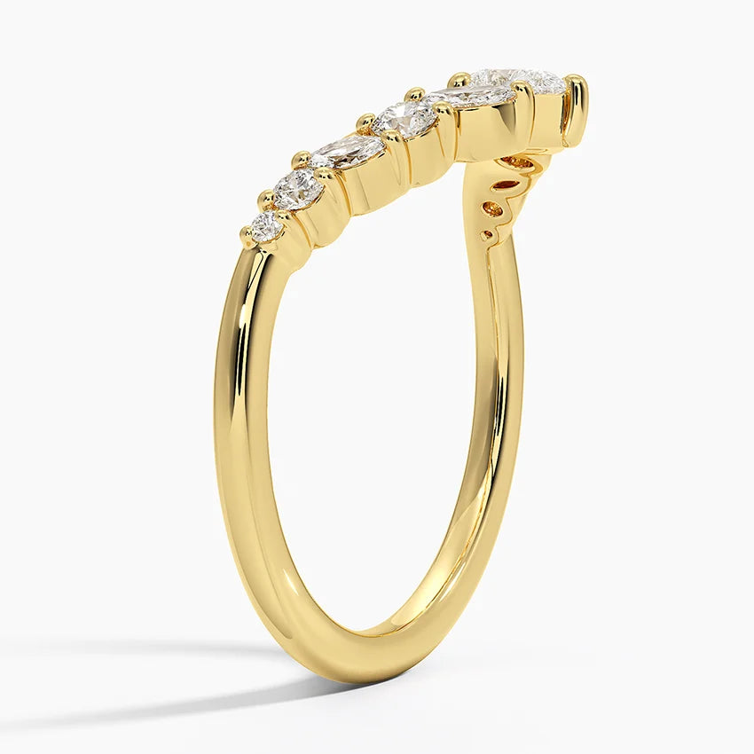 Contoured Diamond Ring