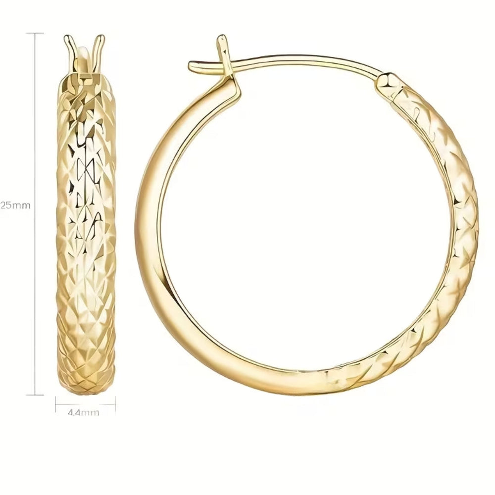 Golden Wave Hoop Earrings