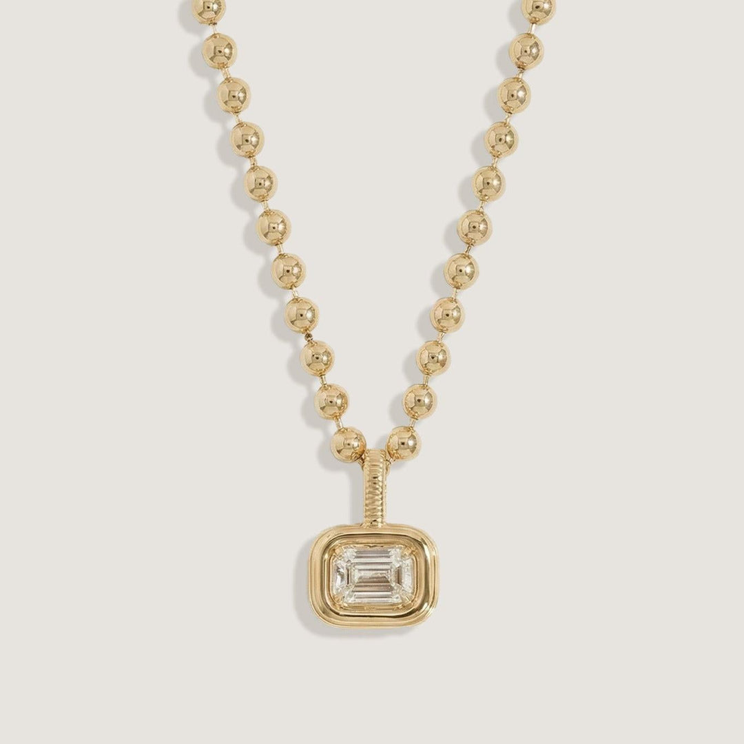 Margot Pendant Emerald Cut Diamond Necklace