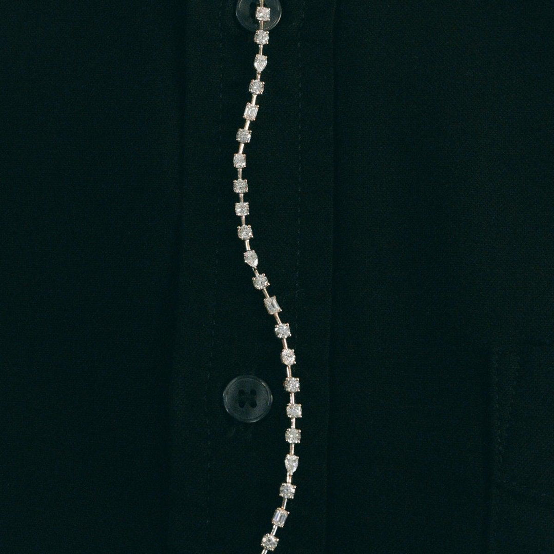 Amara Fancy Shape Tennis Bracelet Yellow Gold