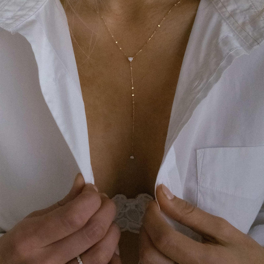 Darling Lariat Heart Necklace