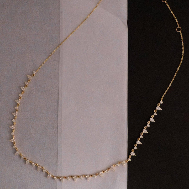 Juliette Diamond Row Necklace Yellow Gold