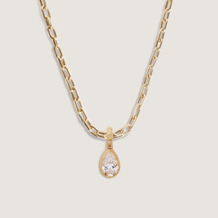 Madeleine 3ctw Diamond Pear Pendant Necklace