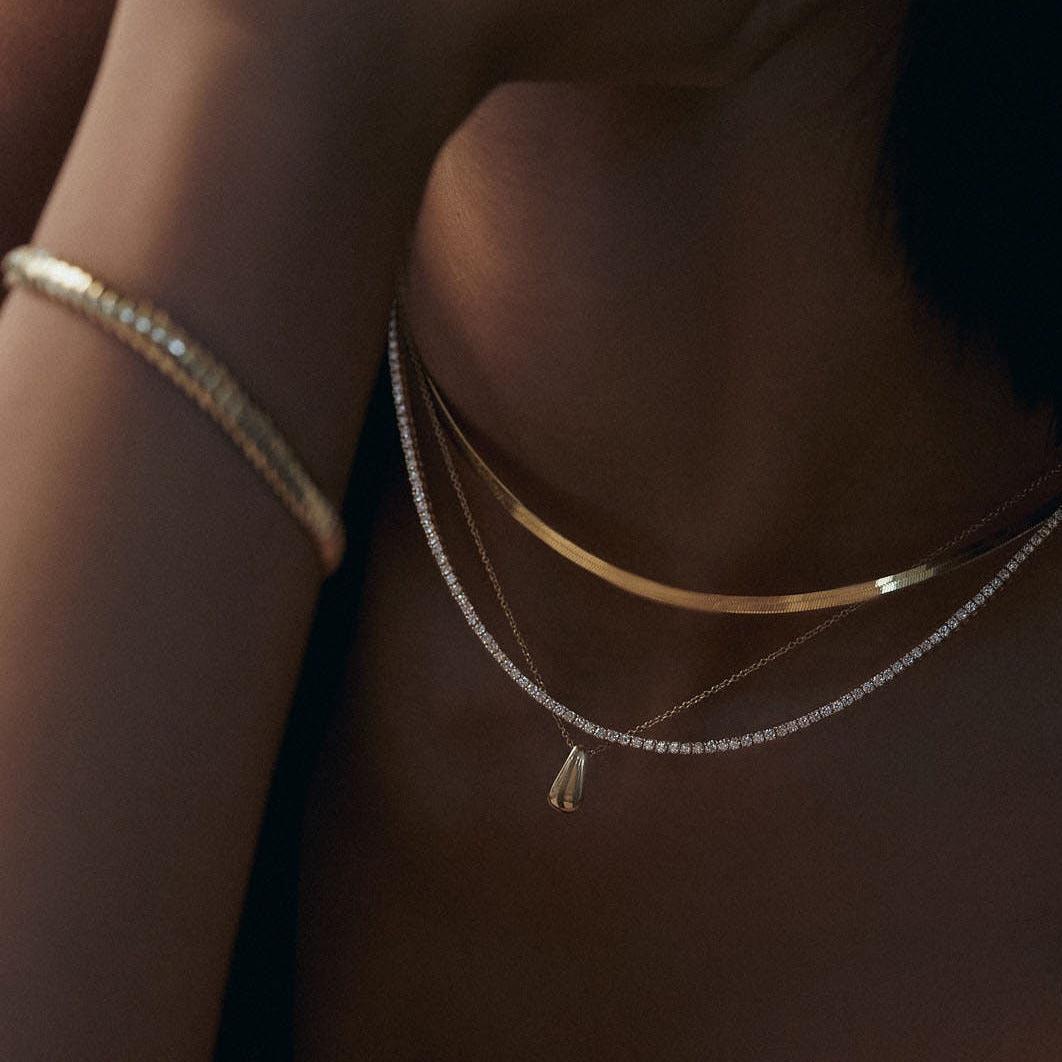 Carter Herringbone Chain Necklace