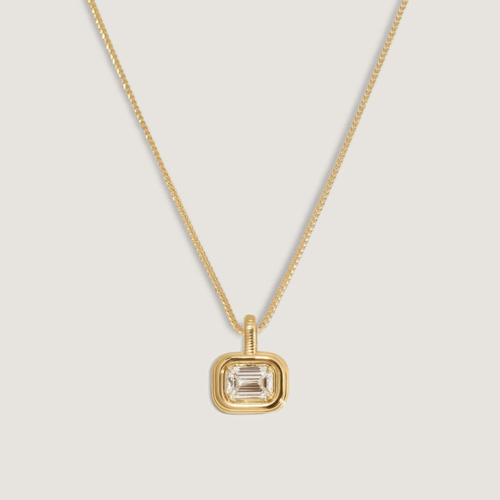 Margot Pendant Emerald Cut Diamond Necklace