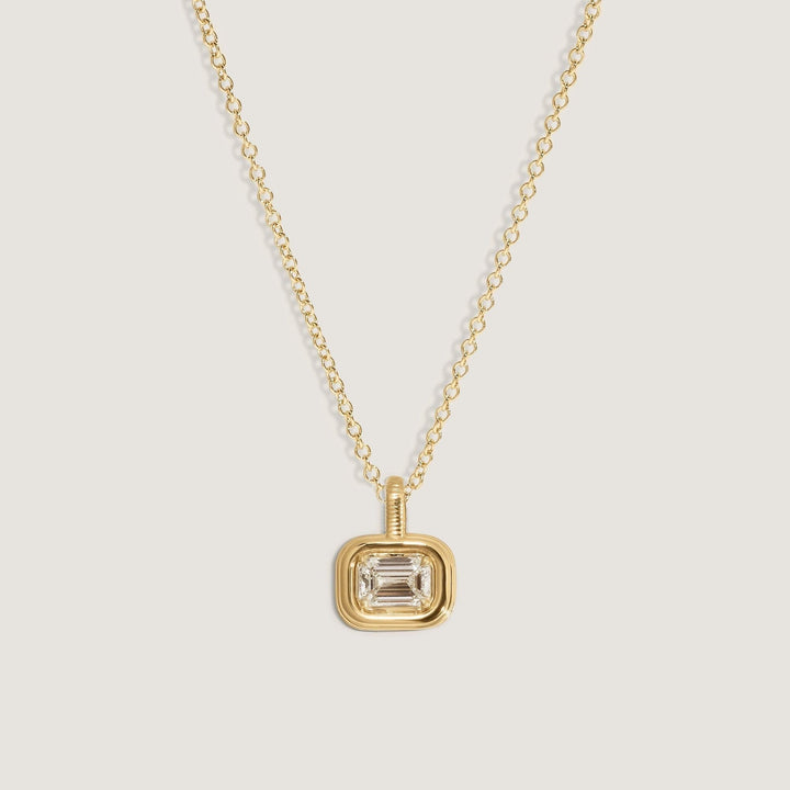 Margot Pendant Emerald Cut Diamond Necklace