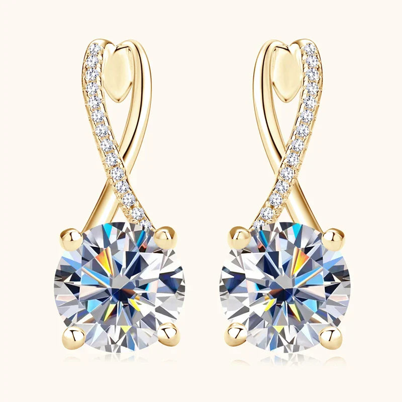Crystal Drop Huggie Earrings