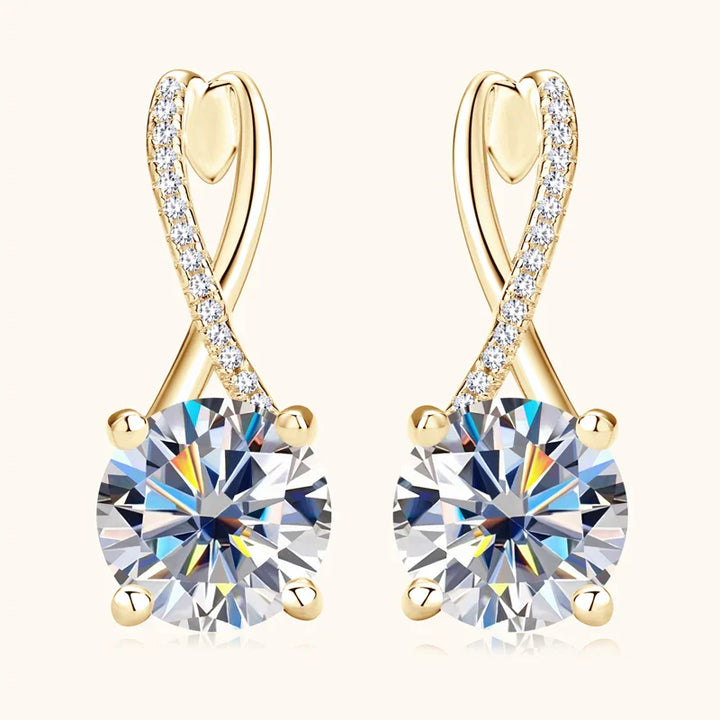 Crystal Drop Huggie Earrings