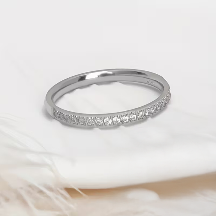 Slim Gold Zirconia Band Ring
