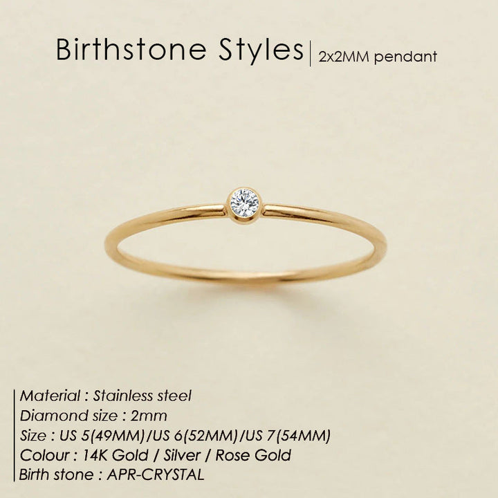 Dainty Birthstone Ring