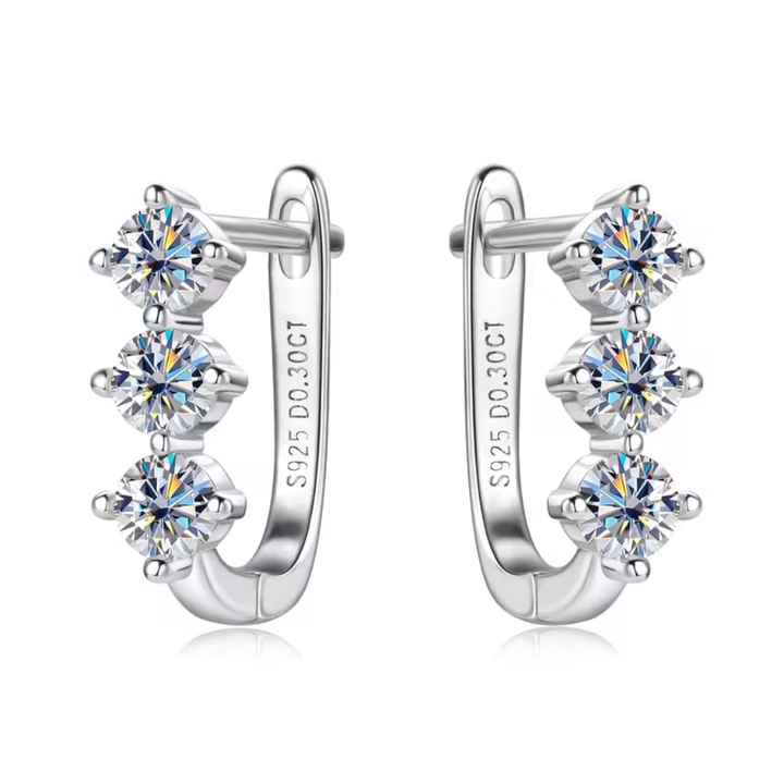 Three-Stone Earrings