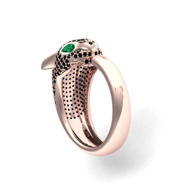 Emerald Panther Ring