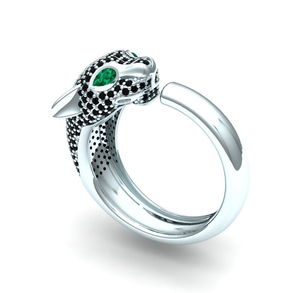 Emerald Panther Ring