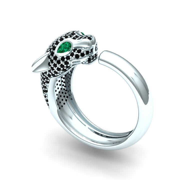 Emerald Panther Ring