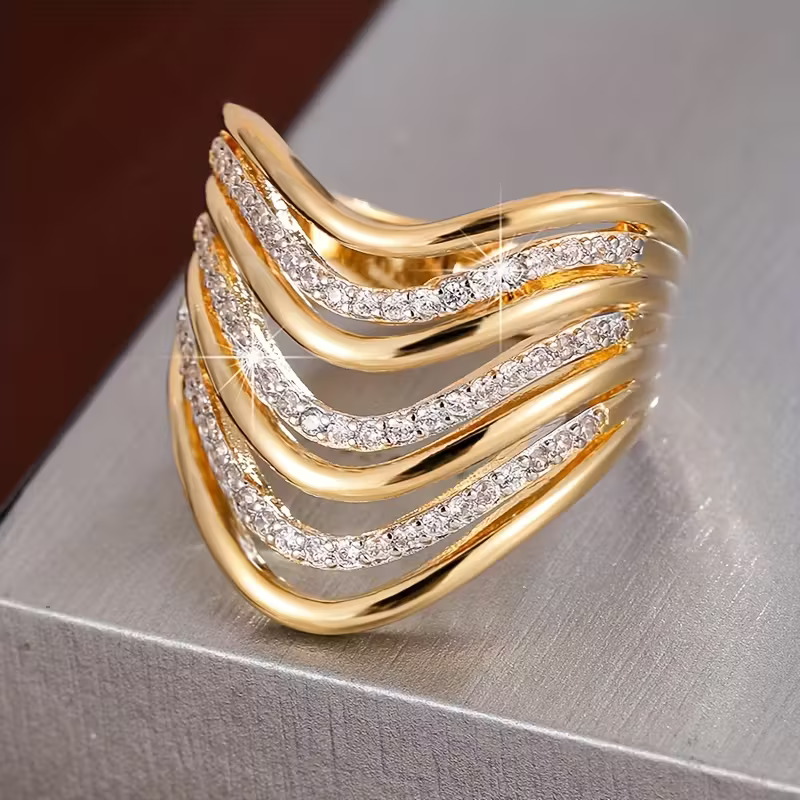 Sculpted Wave Ring