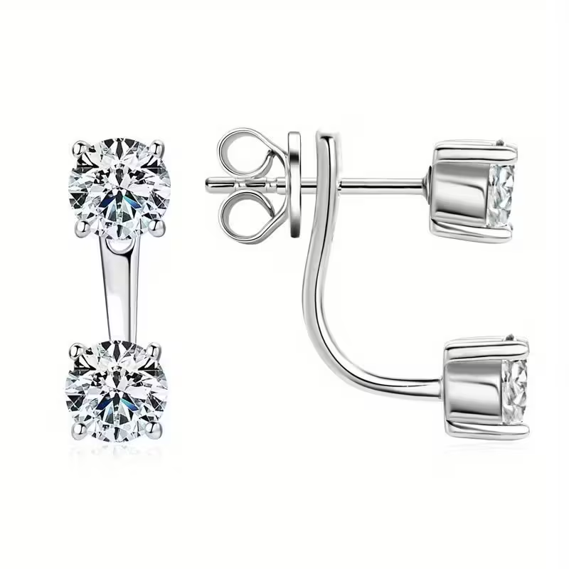 Sparkling Gold Stud Earrings