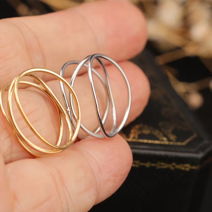 Triple Layer Intertwined Ring