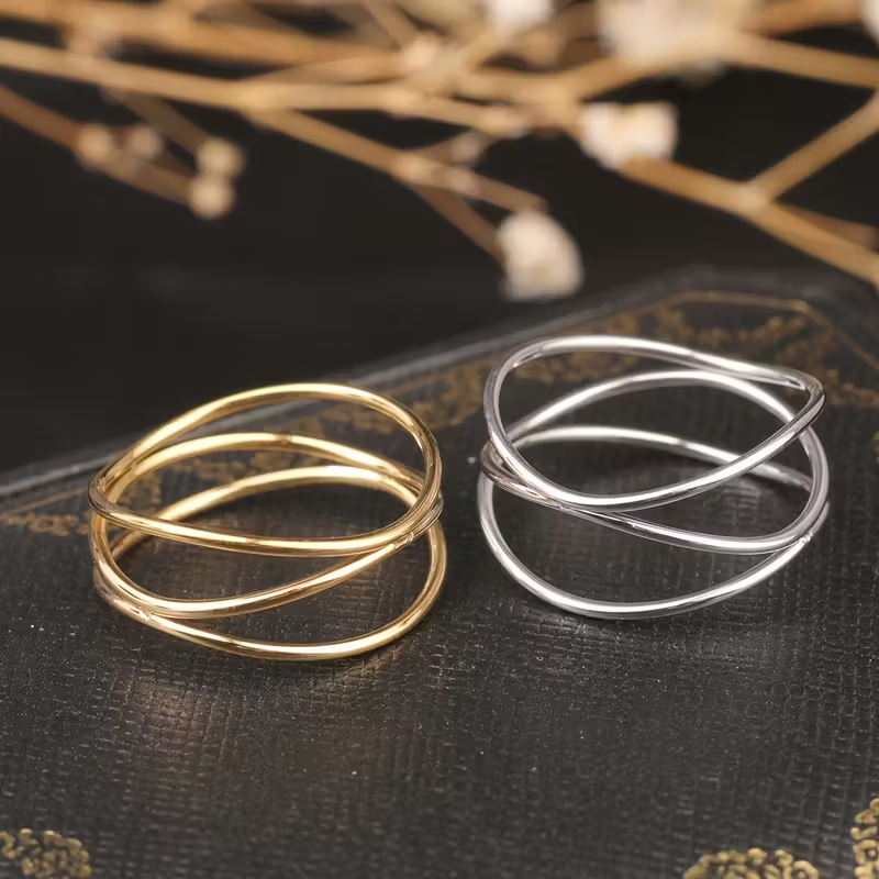 Triple Layer Intertwined Ring