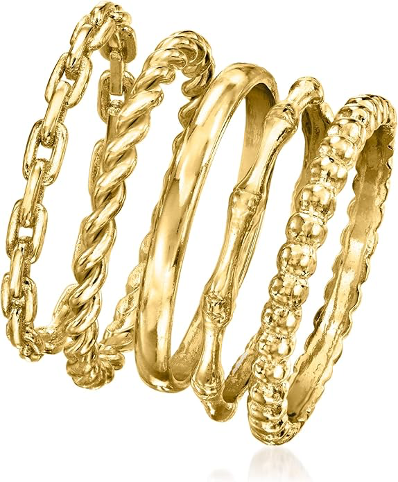 Gold Stackable Rings Set