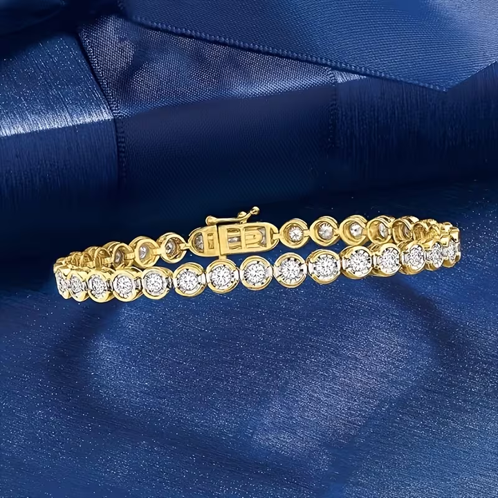 Golden Round Crystal Bracelet