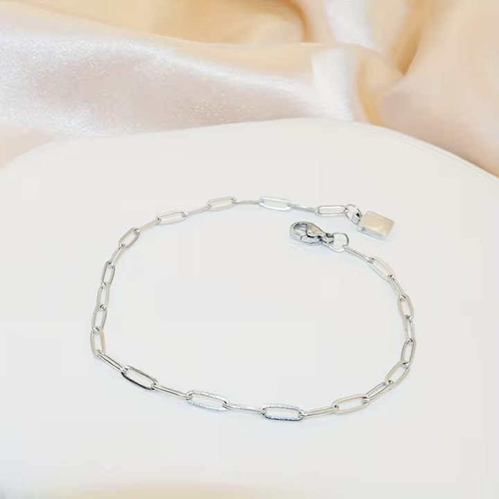 Adjustable Paperclip Gold Bracelet