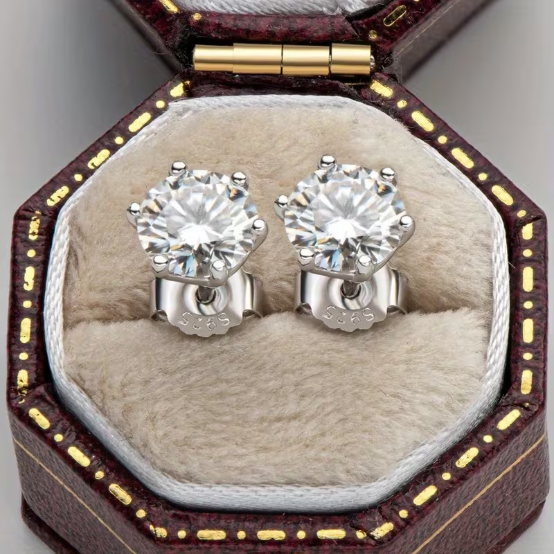 Stud Gold Zirconia Earrings