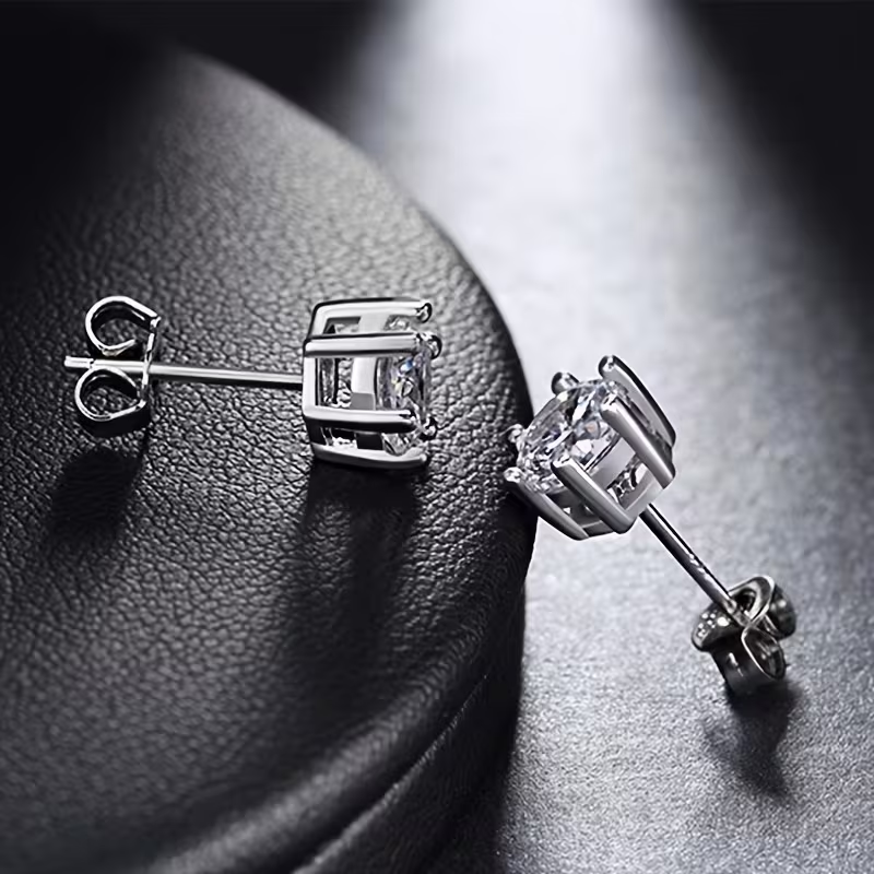 Stud Gold Zirconia Earrings