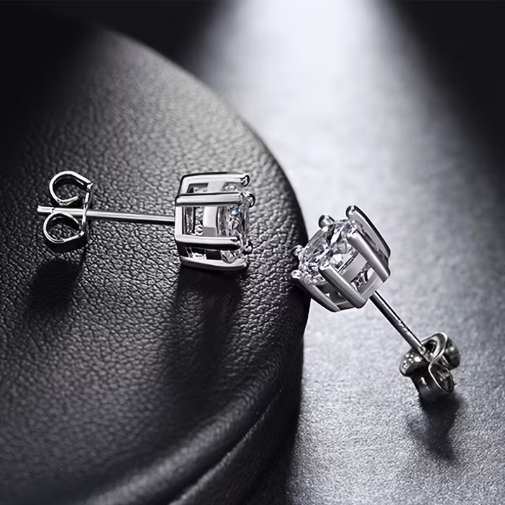 Stud Gold Zirconia Earrings