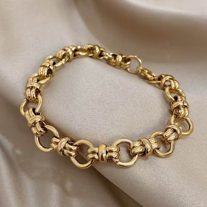 Elegant Gold Chain Braided Bracelet