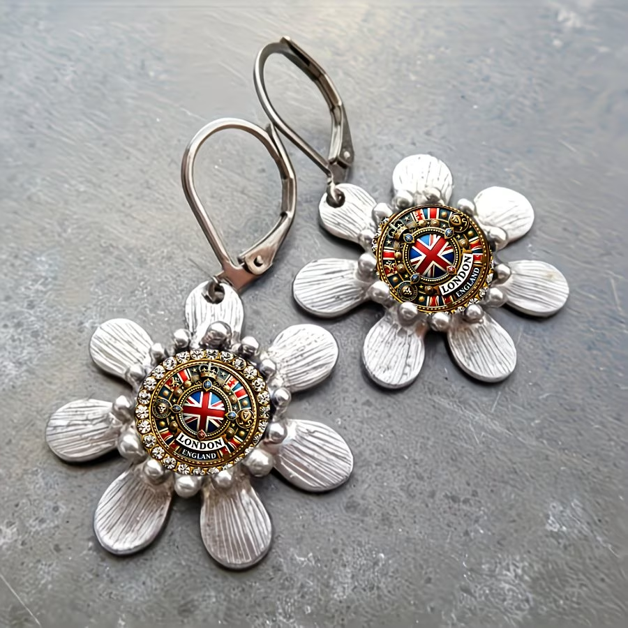 London Silver Flower Earrings