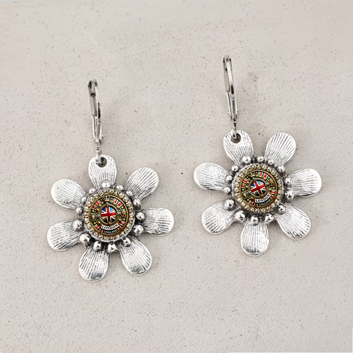 London Silver Flower Earrings