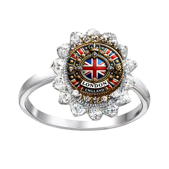 Royal British Flag Silver Ring