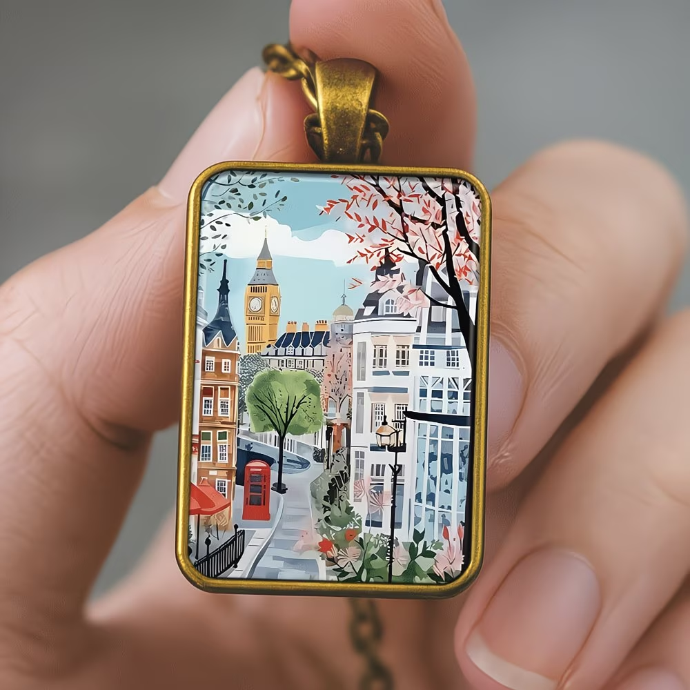 London Cityscape Pendant Necklace