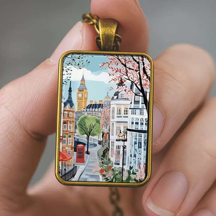 London Cityscape Pendant Necklace